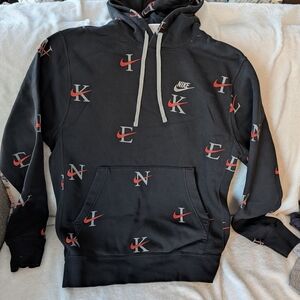 Nike Black Hoodie with Red Accents. Adult Size Small